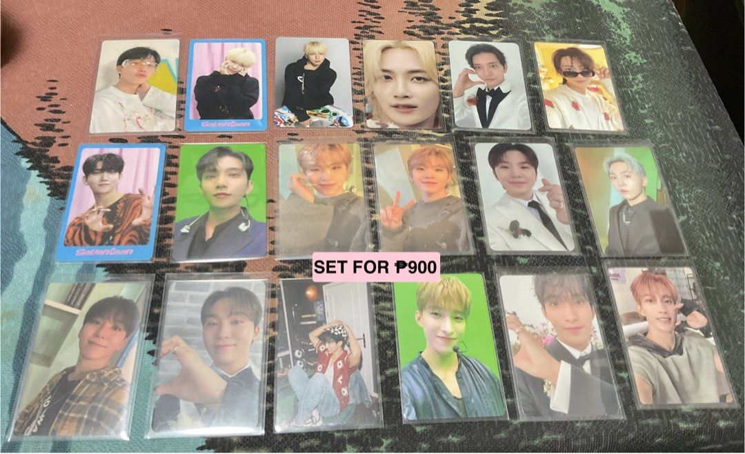 SELLING SET SEVENTEEN PHOTOCARDS 🧚🏻‍♀️ (Category: K-Wave Merchandise) located in Manila. Submitted by thickylicious (Listing ID 1412521979, Image 3). Description: SELLING SET SEVENTEEN PHOTOCARDS 🧚🏻‍♀️ ✅Official ✅Onhand 🎀 Wts | lfb | ph 🎀 loc: mnl 🎀 mod: J&T | lalamove 🎀 payo only 🎀 rfs: Selling as a set and at a low price since I’m already quitting collecting kpop merch. 🎀 I can send more photos of the PCs via DM if interested. 🎀 Free