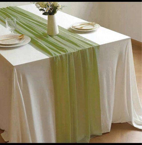 Table runner (Category: Table Linen & Textiles) located in Singapore. Submitted by chrx_ (Listing ID 1412415512, Image 1). Description: Can be used for wedding table photo gallery! Dimensions - 30 x 300cm $10 for both.