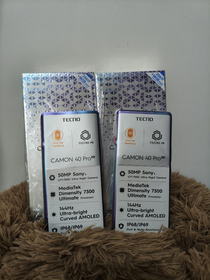 Techno Camon 40 Pro 5G (Category: Android Others) located in Tarlac. Submitted by bunsoflove05 (Listing ID 1412385149, Image 1). Description: less than 3 months old. nagupgrade ako ng cp kaya dinagamit. try mo test all you want with free case pa! complete box and accessories! price negotiable usap tayo!.