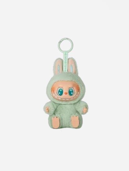 The Monsters Labubu Keychain (Category: Plushies & Soft Toys) located in Manila. Submitted by mloli (Listing ID 1412499382, Image 1). Description: Cute Labubu keychain! Soft, mint green plush monster design. Easy to attach to your bag or keys. Get yours now! With card but no box.