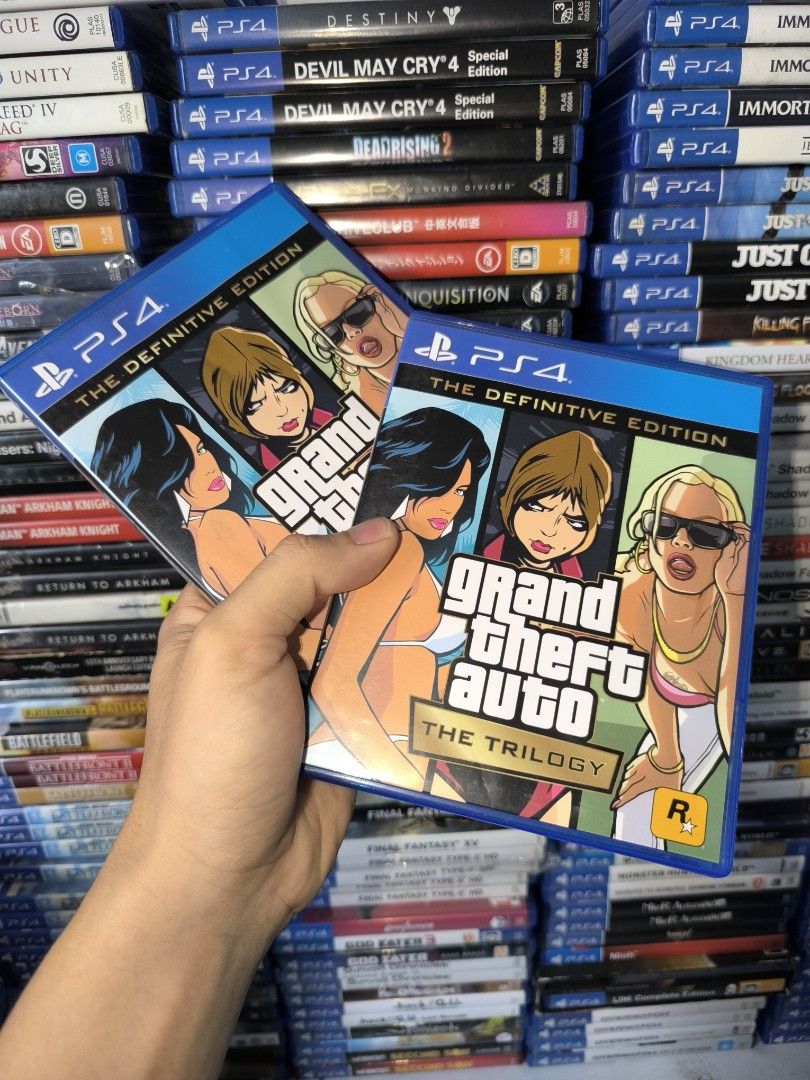 USED PS4 GAME / GTA TRILOGY / PLUG AND PLAY (Category: PlayStation) located in Manila. Submitted by mikkolosg20176 (Listing ID 1412337270, Image 1). Description: FOR SALE USED PS4 GAMES Price Range: 1k Comment or PM lang po Can do Lalamove or Pick Up Gcash or COD Payment Same day delivery! Pin Location: Amelia Residence Taguig Thanks Admin 💕.