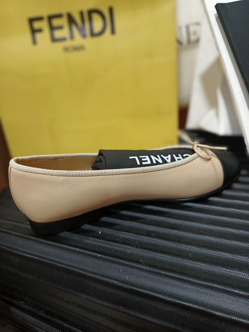 Authentic Chanel Ballet Flats (Category: Flats & Sandals) located in Itogon. Submitted by designerluxeshop (Listing ID 1407623532, Image 3). Description: Pre-owned Chanel ballet flats with dustbag, authenticity document and box size 36C, 💯% original, in good condition, shipping is free, message me if interested, delivery is by schedule discount is offered for cash buyer layaway is accepted 20% downpayment 80% balance payable up to 4-6months.