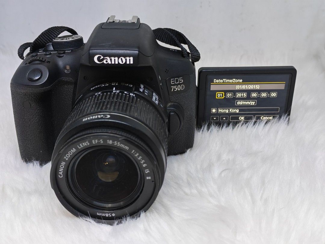 Canon EOS 750D DSLR Camera with Lens (Category: Cameras) located in Manila. Submitted by ultimogizmos (Listing ID 1407693002, Image 1). Description: canon eos 750d Main Features 24MP - APS-C CMOS Sensor ISO 100 - 12800( expands to 25600) 3.00" Fully Articulated Screen Optical (pentamirror) viewfinder 5.0fps continuous shooting FHD at 30fps and HD at 60fps Video Recording Built-in Wireless good as new last price.