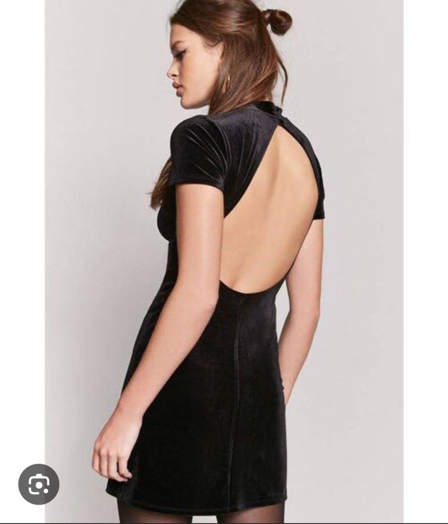 Forever 21 Velvet Open Back Dress (Category: Dresses) located in Manila. Submitted by myskyeee (Listing ID 1407751070, Image 1). Description: hi i am badly looking for this dress from Forever 21 black velvet dress open back used or new as long as in good condition im size small ir extra small please or medium .