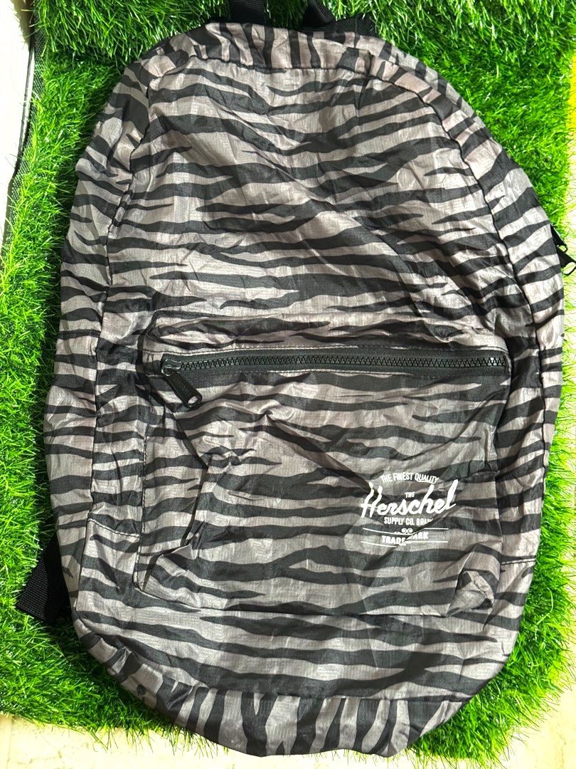 Herschel Packable Zebra Print Lawson Bag (Category: Backpacks) located in Lingayen. Submitted by thrft.dpts (Listing ID 1406950189, Image 2). Description: Herschel Packable Zebra Print Lawson Bag VGUC.