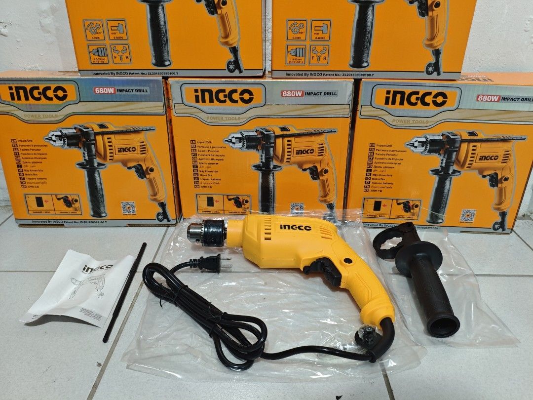 Ingco Impact Drill/Barena Supplier Brandnew (Category: Construction Tools & Equipment) located in Quezon City. Submitted by mktoolsenterprise (Listing ID 1407578116, Image 2). Description: All items are Brand New ‼️ FB PAGE: ‼️MK TOOLS ENTERPRISE ‼️ 📍Batasan Hills Quezon City📍 Other Items Available: ✅Grinder ✅Impact Drill ✅Cordless Drill ✅Impact Wrench ✅Rotary Drill ✅Hammer Drill ✅Cordless screwdriver ✅Chainsaw ✅Air Blower ✅Polishing Machine ✅S