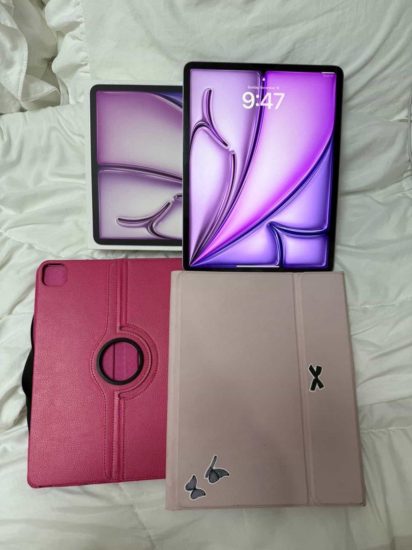 IPAD AIR 13inch (M2) (Category: iPad) located in Tarlac. Submitted by own.pick.items (Listing ID 1407667961, Image 1). Description: FOR SALE iPad Air 13 inch (M2) 256gb📌 COLOR: LIGHT PURPLE ✅ 100% BATTERY HEALTH✅ WITH 2CASE✅ WITH BOX✅ NO ISSUES✅ NO DENTS✅ 1YEAR OLD✅ SMOOTH NA SMOOTH✅ NABILI SA SM TARLAC TIMELINE✅ DIPA NAPAPALITAN NG LCD✅ CHECK ALL YOU WANT✅ RS:DI MAN NAGAGAMIT✅ LOCATION: TARLAC✅.