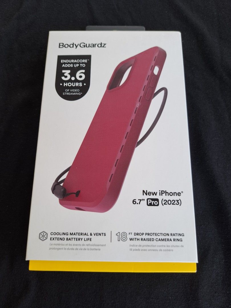 iPhone 15 Pro Max Case - BodyGuardz Paradigm Pro - MagSafe - Red (Category: Cases & Sleeves) located in Pasig City. Submitted by frenchcanadianfilipino (Listing ID 1407618243, Image 1). Description: BodyGuardz Paradigm Pro for iPhone 15 Pro Max: 1. Shockproof Protection with 18FT Drop Rating 2. MagSafe Compatible 3. Phone Cooling Technology 4. Ultra-Comfortable Buttons.