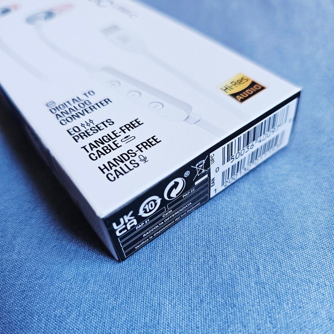 JBL Tune 310C USB-C Wired Earphones (Category: Earphones) located in Bacoor. Submitted by 3fties.ph (Listing ID 1407593535, Image 3). Description: Authentic - Bought from Trendo Brand New/Unopened box High Res Bass Sound and Audio RFS: Decluttering.
