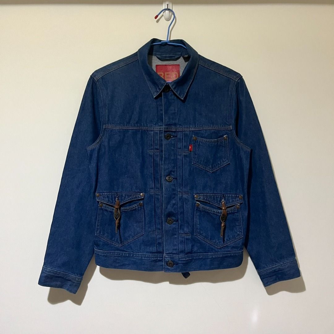 LEVIS TYPE II Type2 RED 系列 R標 鉚釘 皮革 工裝 二代 牛仔 外套 夾克 西部, 他的時尚, 外套、夾克、大衣在旋轉拍賣