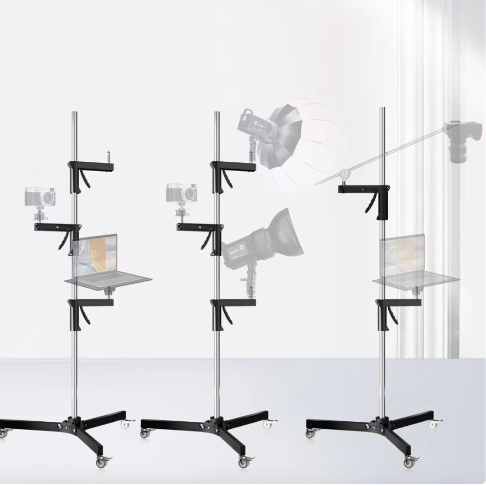 New Z Stand 2 Meter Heavy Duty Stainless Steel Light Stand With Roller ...