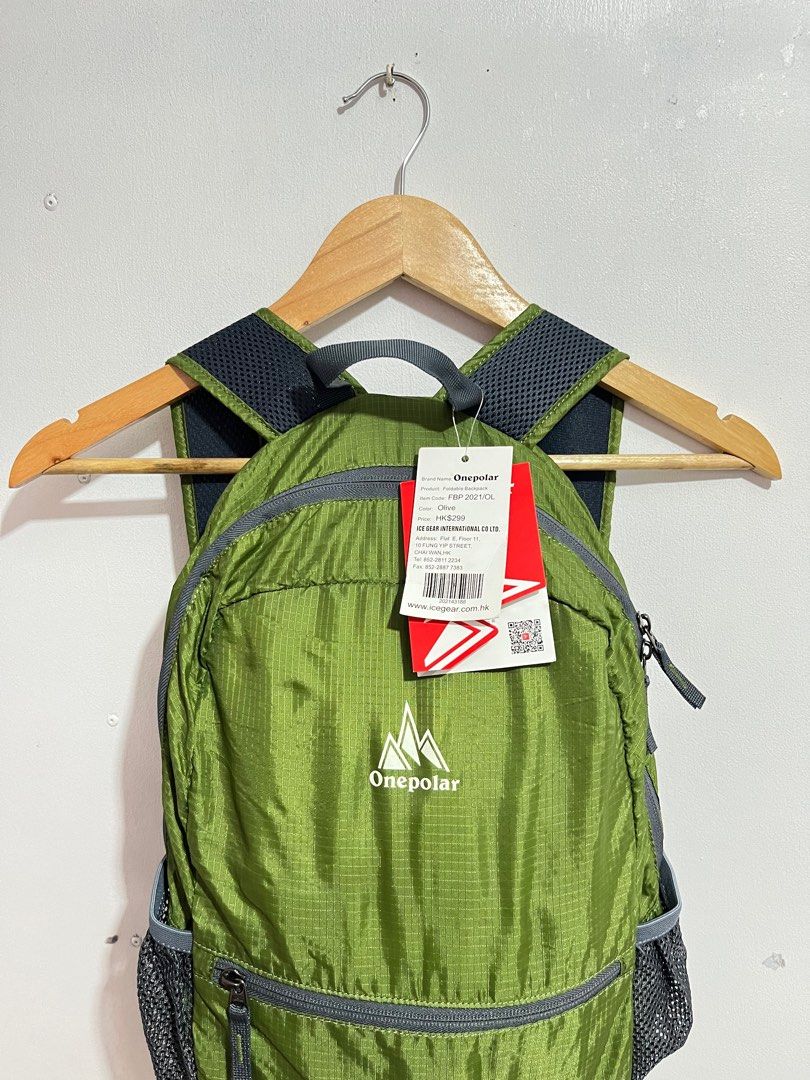 Onepolar packable bagpack (Category: Backpacks) located in Santa Barbara. Submitted by znaethrifthing (Listing ID 1407582263, Image 3). Description: Onepolar Packable Bagpack Waterproof Lightweight Nylon 21 liters Brandnew with hangtag Perfect for hiking plus sf Dm .