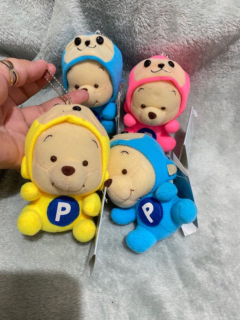 Pooh bay keychain charm fr disney 4pcs bundle (Category: Character Goods) located in Bulacan. Submitted by marisolugay (Listing ID 1407684800, Image 2). Description: Fr japan na stock lng my ibang part na ngkaroon ng stain bago pa yan na stock nlng sa box .