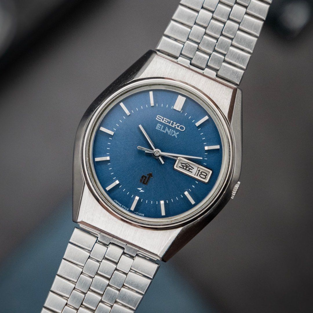 SEIKO ELNIX BLUE SUNBURST WATCH | SWEEP SECONDS
