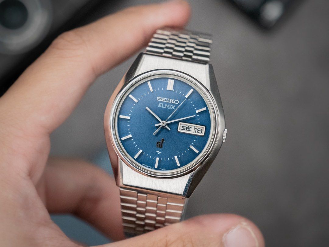 SEIKO ELNIX BLUE SUNBURST WATCH | SWEEP SECONDS