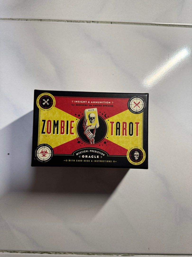 Zombie Tarot Deck (Category: Card Packs) located in Las Pinas. Submitted by gaywizardartist (Listing ID 1407743397, Image 1). Description: Originally bought for 1,100 (FullyB00ked). RFS: Need funds for tuition fee. I do not really use it. NON NEGOTIABLE Edged in Red using Sharpie Marker Location: Las Piñas City J&T, Lalamove. GCash Payment Only.