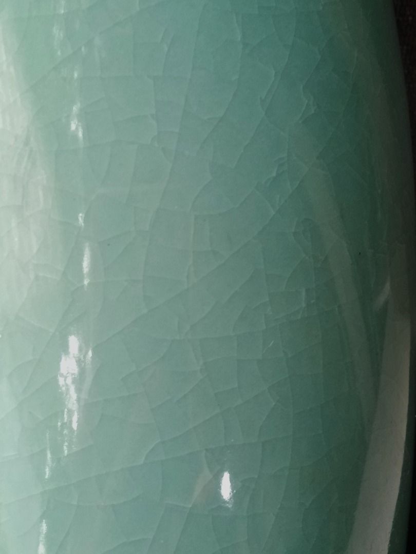 9.5" Celadon Green Vase with Small Handles (Category: Vases & Decorative Bowls) located in Taguig. Submitted by beyondtheborders.ph (Listing ID 1412660048, Image 3). Description: Pre-owned; in good condition; crazing design; 9.5 inches tall; see pictures for best description Payment thru GCash.