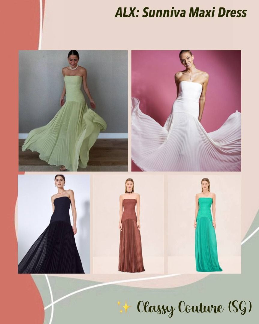 Alexis Sunniva Strapless Drop Waist Maxi Dress, Women's Fashion, Dresses &  Sets, Dresses on Carousell