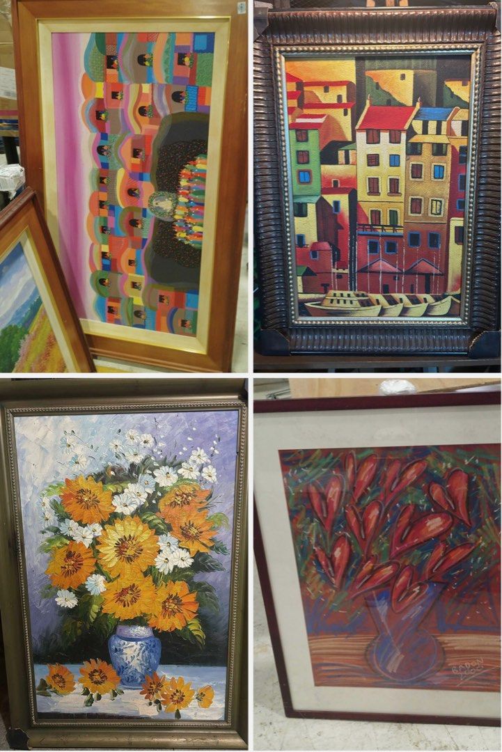 Assorted Oil Paintings - Various Scenes 300++ (Category: Art & Prints) located in Manila. Submitted by andreantonio (Listing ID 1412639376, Image 1). Description: For Sale or Lease Paintings, Wall Decor, Wood Carvings, Inquire now for our Catalogue.