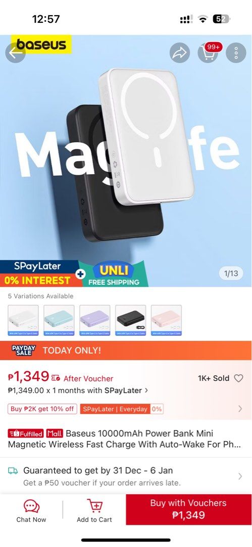 Bavin magsafe 1000mah powerbank (Category: Batteries & Power Banks) located in Cainta. Submitted by adriannee (Listing ID 1410631915, Image 3). Description: Barely used. Stored only With box, no cable With visible small dirt but doesnt affect anything .
