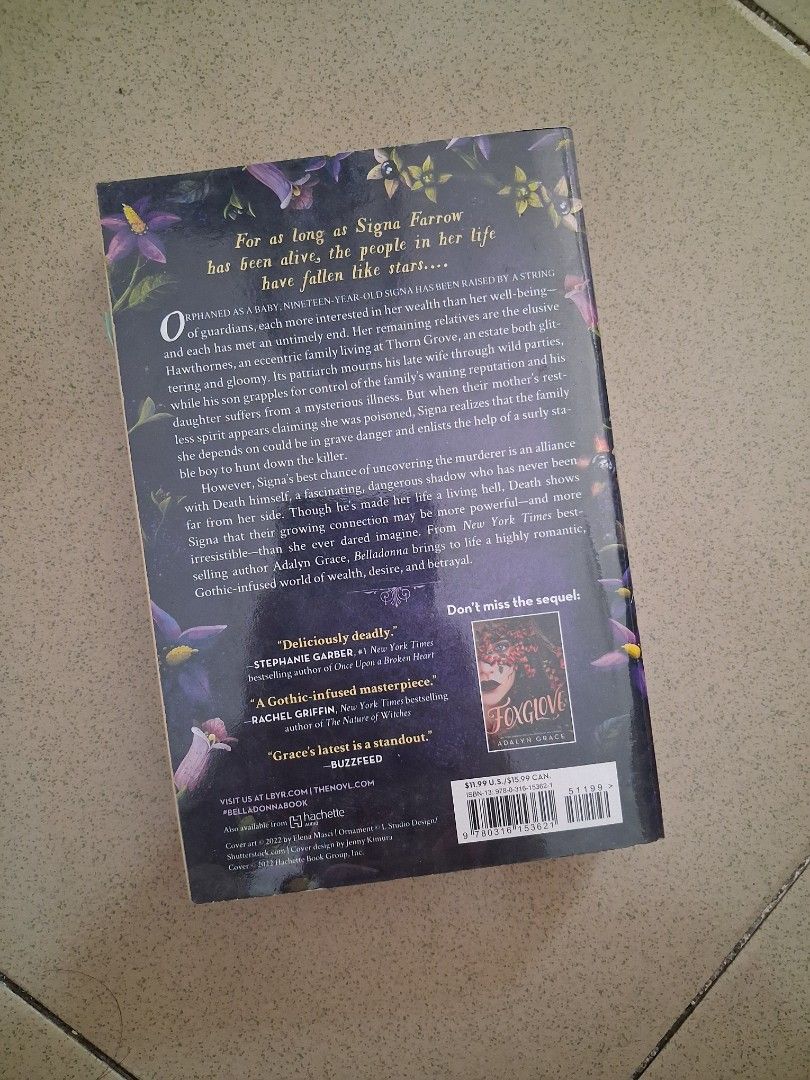 (Belladonna 1) Belladonna - Adalyn Grace (Category: Storybooks) located in Bacolod City. Submitted by gabbeei (Listing ID 1412552002, Image 3). Description: (Belladonna 1) Belladonna - Adalyn Grace ✔️ Paperback ✔️ read only once ✔️ minimal to no tanning ✔️ tabs will be removed before shipment MOP: GCash MOD: LBC Cash on pick-up.