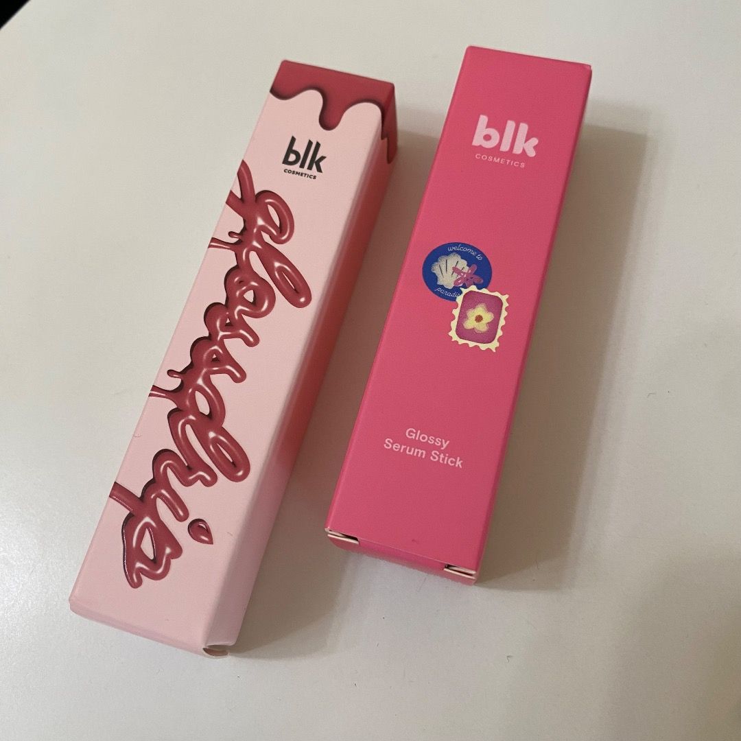 Blk Cosmetics Glossy Serum Stick (Conch) & Glossdrip (Bow) (Category: Makeup) located in Makati City. Submitted by svtdorks (Listing ID 1412564998, Image 3). Description: — Blk Cosmetics Glossy Serum Stick (Conch) and Glossdrip (Bow) + 550, sold as set + brand new, unused! glossdrip swatched only + can send more photos, just dm — faqs + mop: gcash, bpi, seabank + mod: direct ggx, lbc, sdd/meet-up (makati) + dm for more info and inquiries.