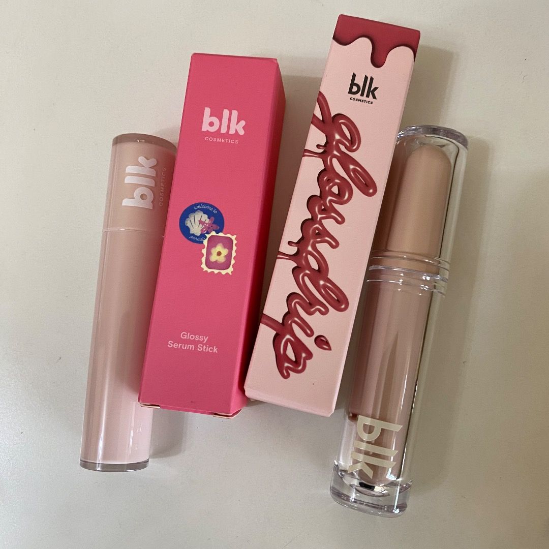 Blk Cosmetics Glossy Serum Stick (Conch) & Glossdrip (Bow) (Category: Makeup) located in Makati City. Submitted by svtdorks (Listing ID 1412564998, Image 1). Description: — Blk Cosmetics Glossy Serum Stick (Conch) and Glossdrip (Bow) + 550, sold as set + brand new, unused! glossdrip swatched only + can send more photos, just dm — faqs + mop: gcash, bpi, seabank + mod: direct ggx, lbc, sdd/meet-up (makati) + dm for more info and inquiries.