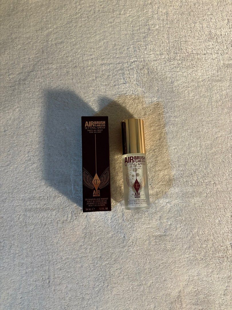 Charlotte Tilbury Airbrush Flawless Setting Spray (Category: Makeup) located in Cebu City. Submitted by barelyblushed (Listing ID 1412634890, Image 1). Description: travel size 34mL | ₱1480.