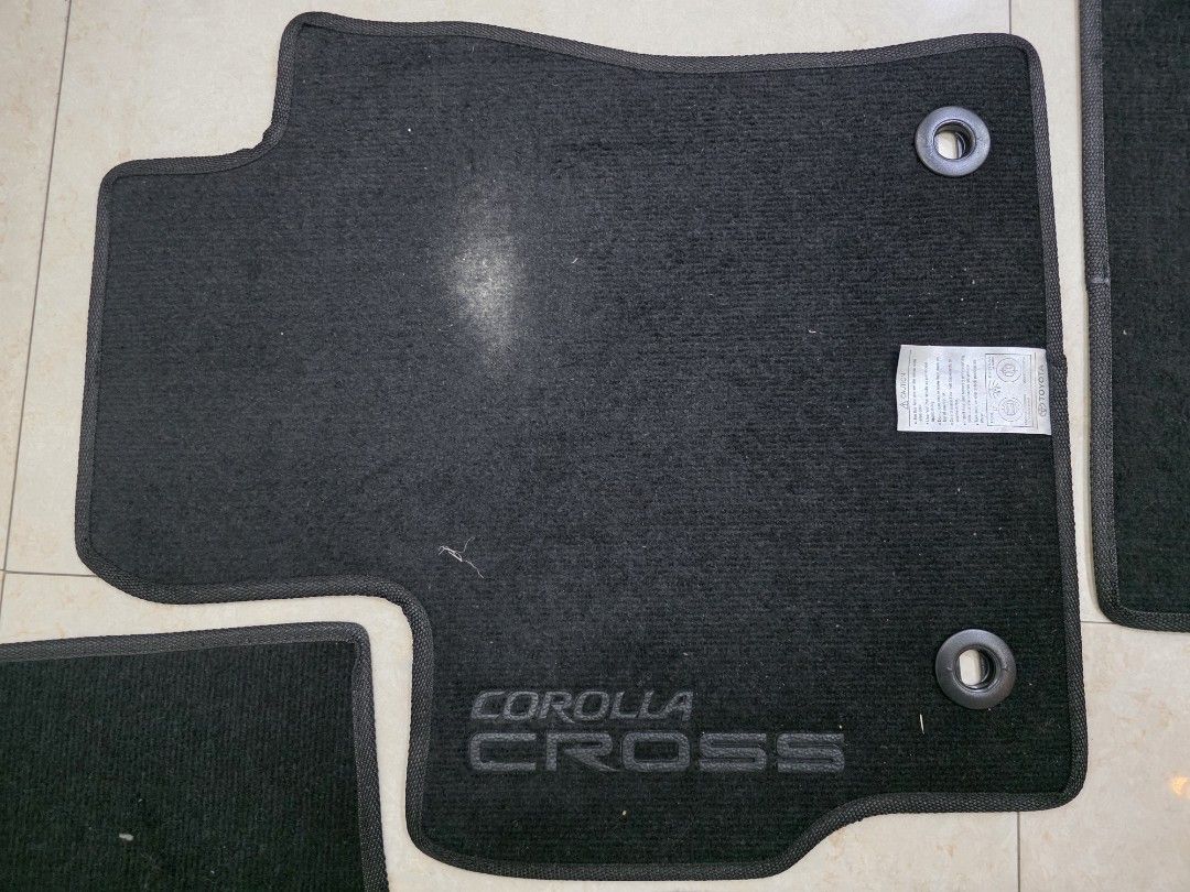 Corolla Cross Matting (Category: Upholstery, Seatcovers and Other Interior Parts and Accessories) located in Quezon City. Submitted by zabanana (Listing ID 1412540205, Image 3). Description: Corolla Cross Matting Corolla Cross Model 2026 1st and 2nd row initial matting Color: Black Reason for Selling: upgrade 100% Original from Toyota North Edsa Payment Options: BPI, Unionbank, Gcash Delivery Fee: Buyer's Cost.