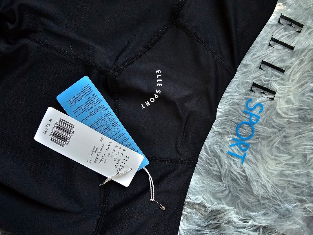Elle Sport Leggings (Category: Other Bottoms) located in Tanza. Submitted by jazz.93 (Listing ID 1412674075, Image 2). Description: - Elle Sport leggings in black - Size 95 Up to Medium - Features the Elle Sport logo - Brand new with original tags - Original price: 69,000 Korean Won - Unworn condition.