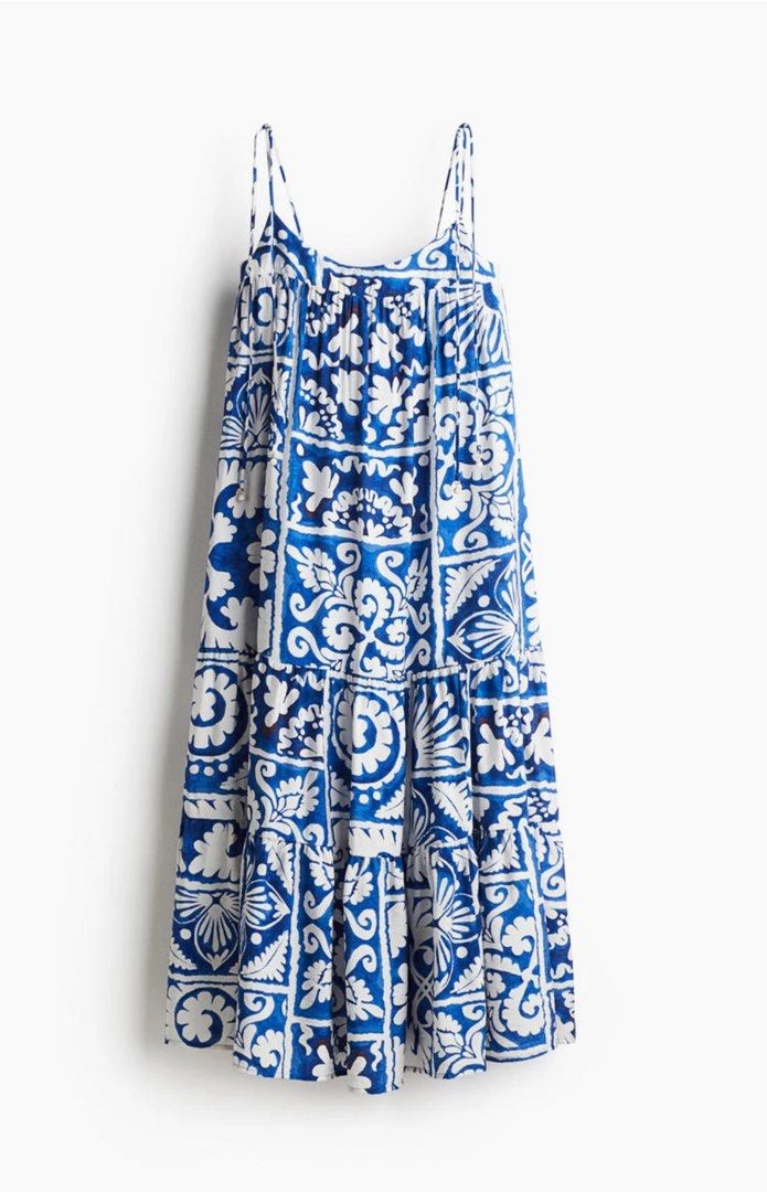 princess polly baby blue dress H&M Sleeveless Butterfly Print Dress — UFO No More