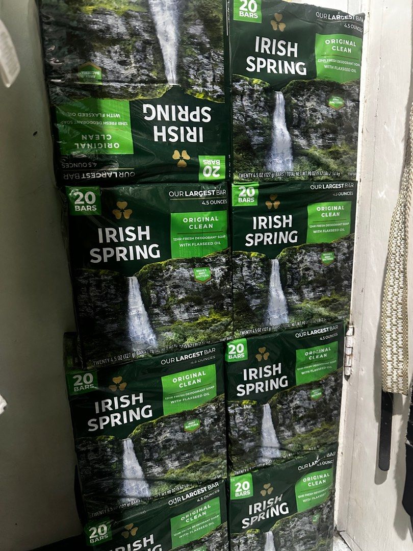 Irish Spring Original Clean Soap - 20 Bars (Category: Bath) located in Caba. Submitted by mademoiselle_jan (Listing ID 1412668241, Image 1). Description: Irish Spring Original 20 bars 4.5OZ or 127 g/bar From 🇺🇸 .