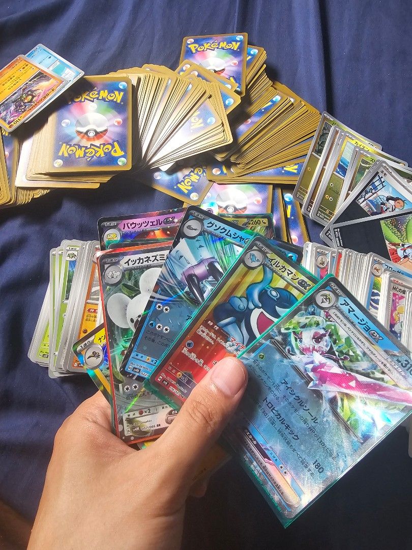 Japanese Pokemon Cards (Category: Raw Singles) located in Bayombong. Submitted by RandomStuff2022 (Listing ID 1412701509, Image 1). Description: - Assorted Japanese Pokemon cards. - Features characters like Amajo GX. - Includes holographic cards. - Perfect for collectors. - Ideal for players..