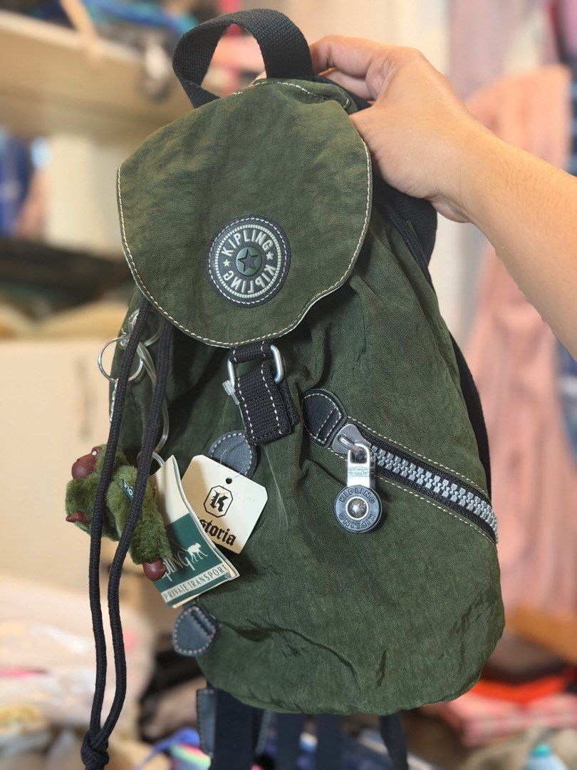 Kipling Mini Backpack - Acid Wash Green (Category: Backpacks) located in Manila. Submitted by sobandrea (Listing ID 1412541469, Image 2). Description: - Authentic Kipling mini backpack - Stylish green color - Zip closure - Adjustable straps - Front pocket - Includes Kipling monkey charm - Original tags included - Compact and lightweight.
