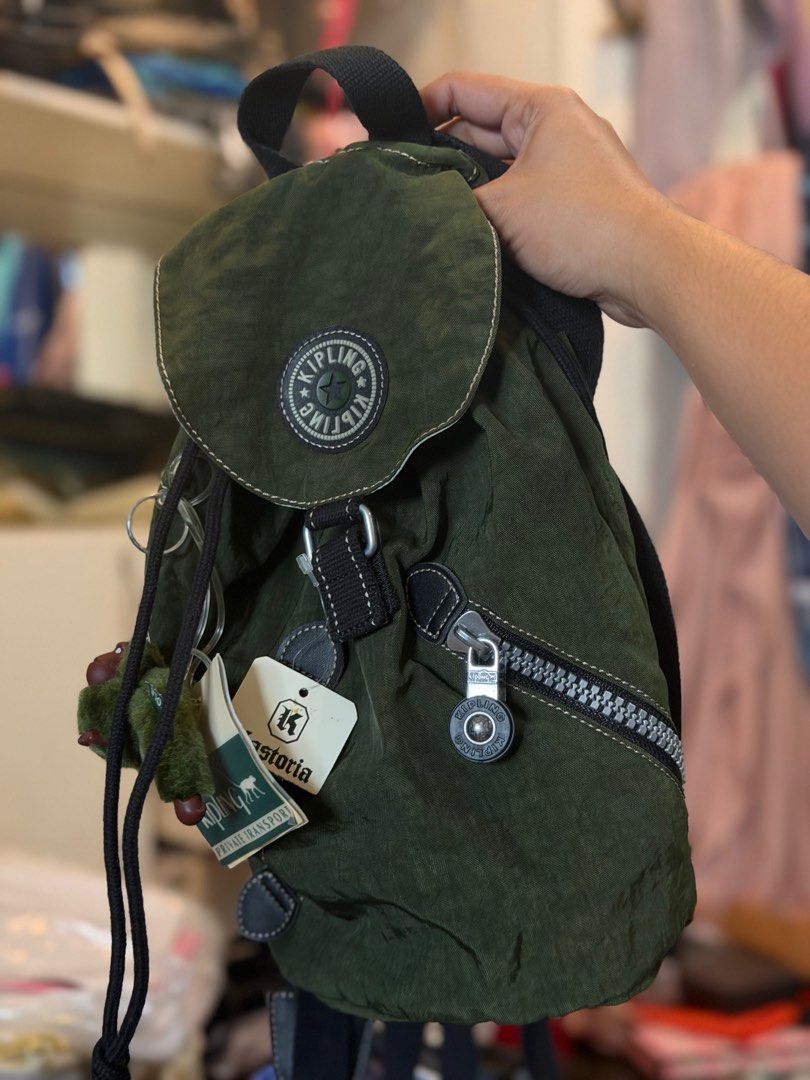 Kipling Mini Backpack - Acid Wash Green (Category: Backpacks) located in Manila. Submitted by sobandrea (Listing ID 1412541469, Image 1). Description: - Authentic Kipling mini backpack - Stylish green color - Zip closure - Adjustable straps - Front pocket - Includes Kipling monkey charm - Original tags included - Compact and lightweight.
