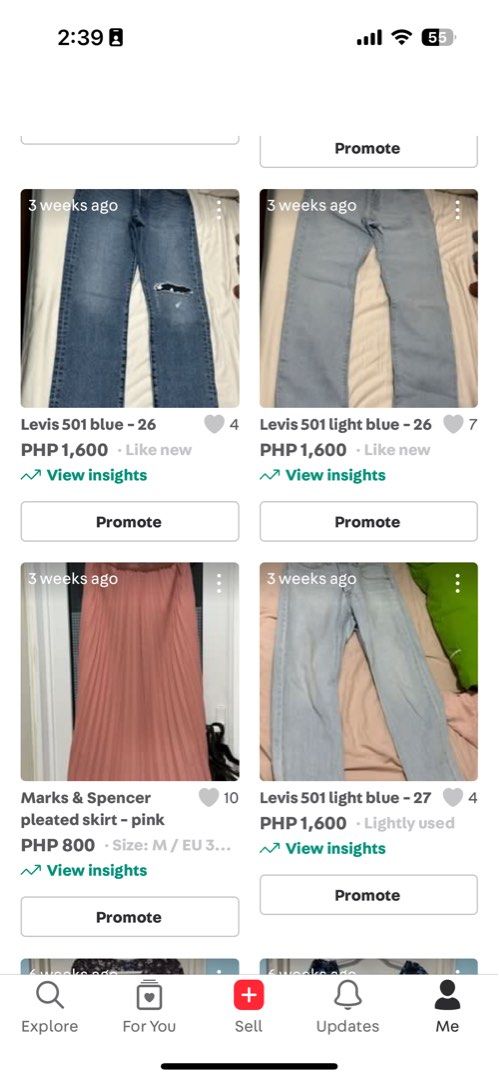 Levis + M&S SET (Category: Jeans) located in Makati City. Submitted by _daniellego (Listing ID 1412585622, Image 1). Description: Plus sf Selling as a set View individual listings.