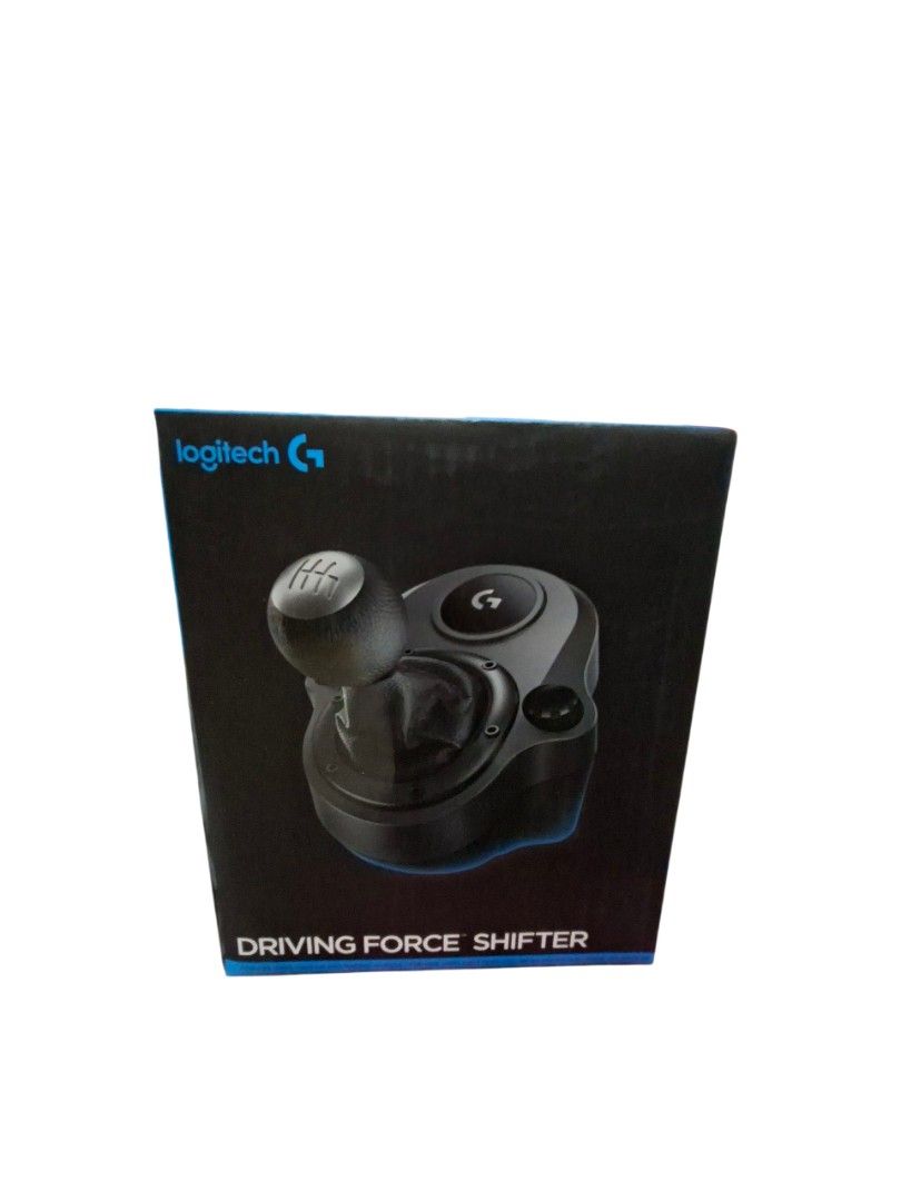 Logitech Driving Force Shifter (Category: Controllers) located in Pasig City. Submitted by mutya17 (Listing ID 1412664705, Image 1). Description: - Logitech Driving Force Shifter - Brand new, in original packaging - Sleek black gear knob and base - Compatible with Logitech racing wheels - Includes the original box with the Logitech logo and product name.