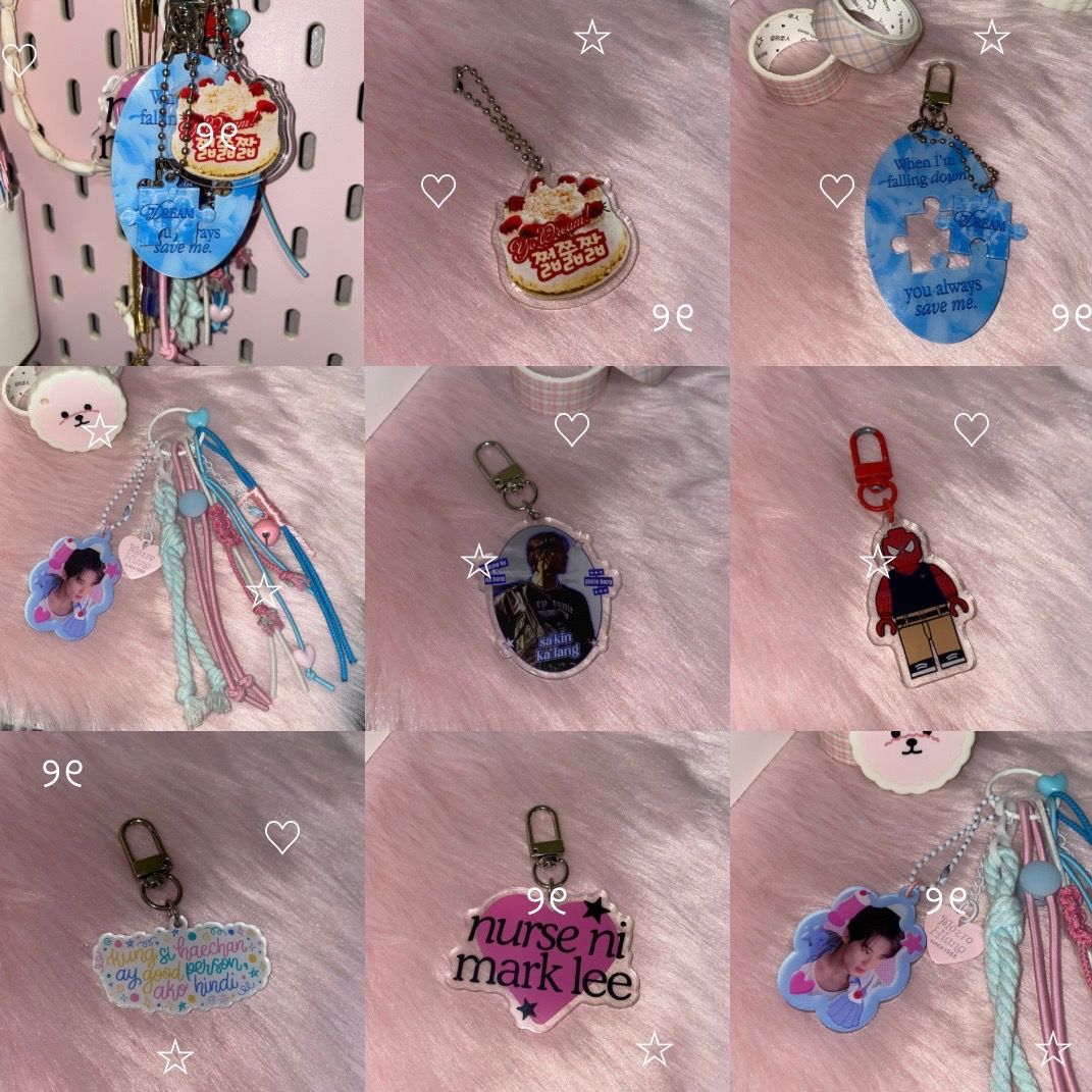 Nct Dream Mark Haechan Keyrings SET (Category: K-Wave Merchandise) located in Bulacan. Submitted by sunwonprivzx (Listing ID 1412672159, Image 1). Description: へ （• ˕ •マ ˚₊‧🍓⭒🧺‧₊˚ ஐ loc: bulacan ஐ mop: gcash/maribank ஐ mod: jnt ₱ + shipping fee ☆◞ payo only ☆◞ onhand, x sensi ☆◞ see photos for availability 𖥻 kpop fan merch unofficial fanmade keyrings nct dream mahae mark lee haechan.