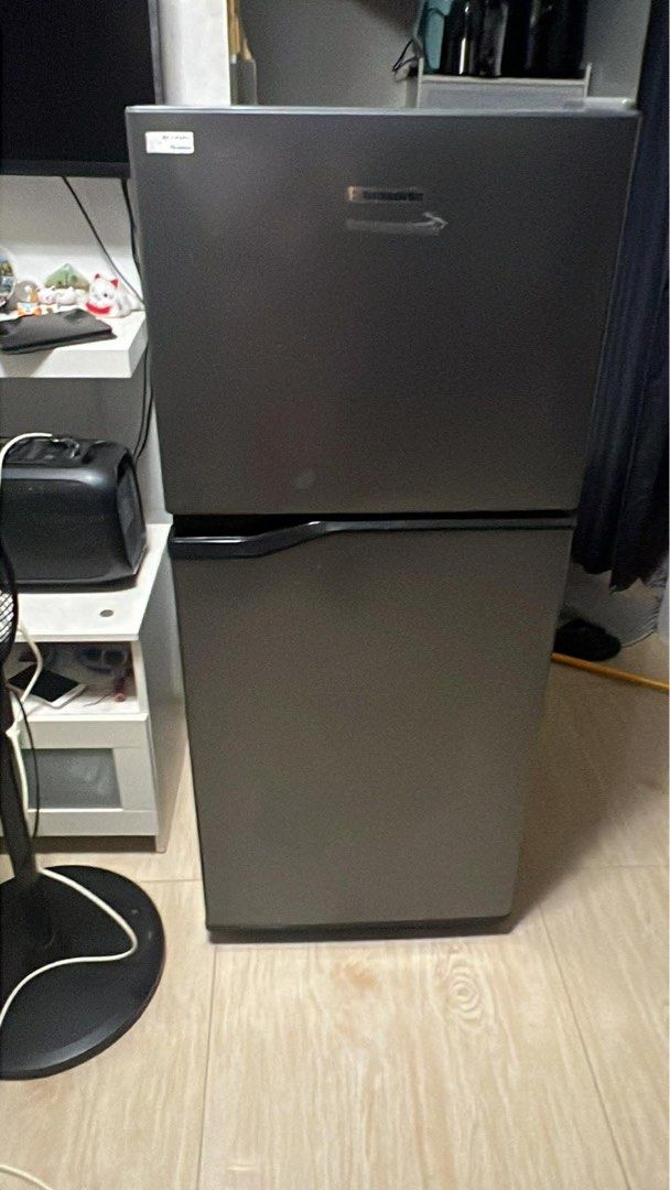 Panasonic Two-Door Refrigerator (Category: Refrigerators and Freezers) located in Cavite. Submitted by villary (Listing ID 1412530106, Image 1). Description: - Panasonic two-door refrigerator - Freezer on top, refrigerator below - Dark gray exterior - Clean and well-maintained interior - Standard plug - In good working condition.