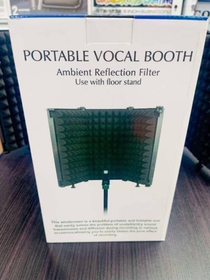 PORTABLE VOCAL BOOTH (Category: Microphones) located in Manila. Submitted by minidivisoria (Listing ID 1412554555, Image 2). Description: PORTABLE VOCAL BOOTH Foldable Recording Studio Microphone Isolation Cover High Density Sound Absorbing FoamPanel.