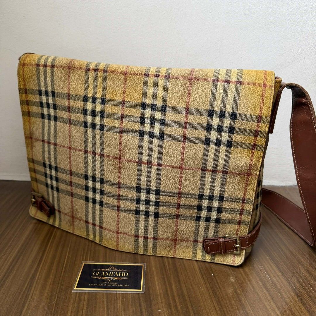 Pre Owned Authentic BURBERRY Crossbody Bag (Category: Luxury Bags & Wallets) located in Paranaque City. Submitted by Glamfahd (Listing ID 1412545395, Image 2). Description: Pre Owned Authentic BURBERRY Bag Inclusion/s: None Condition Well Used condition Marks on exterior Marks on interior Bag is really a great buy! Please manage your expectations as you are buying an authentic second hand item at a fraction of the cost.