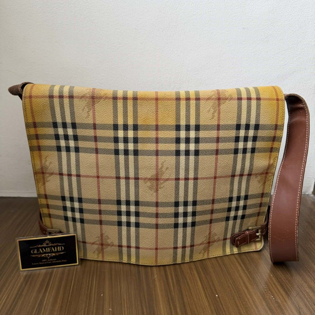 Pre Owned Authentic BURBERRY Crossbody Bag (Category: Luxury Bags & Wallets) located in Paranaque City. Submitted by Glamfahd (Listing ID 1412545395, Image 1). Description: Pre Owned Authentic BURBERRY Bag Inclusion/s: None Condition Well Used condition Marks on exterior Marks on interior Bag is really a great buy! Please manage your expectations as you are buying an authentic second hand item at a fraction of the cost.