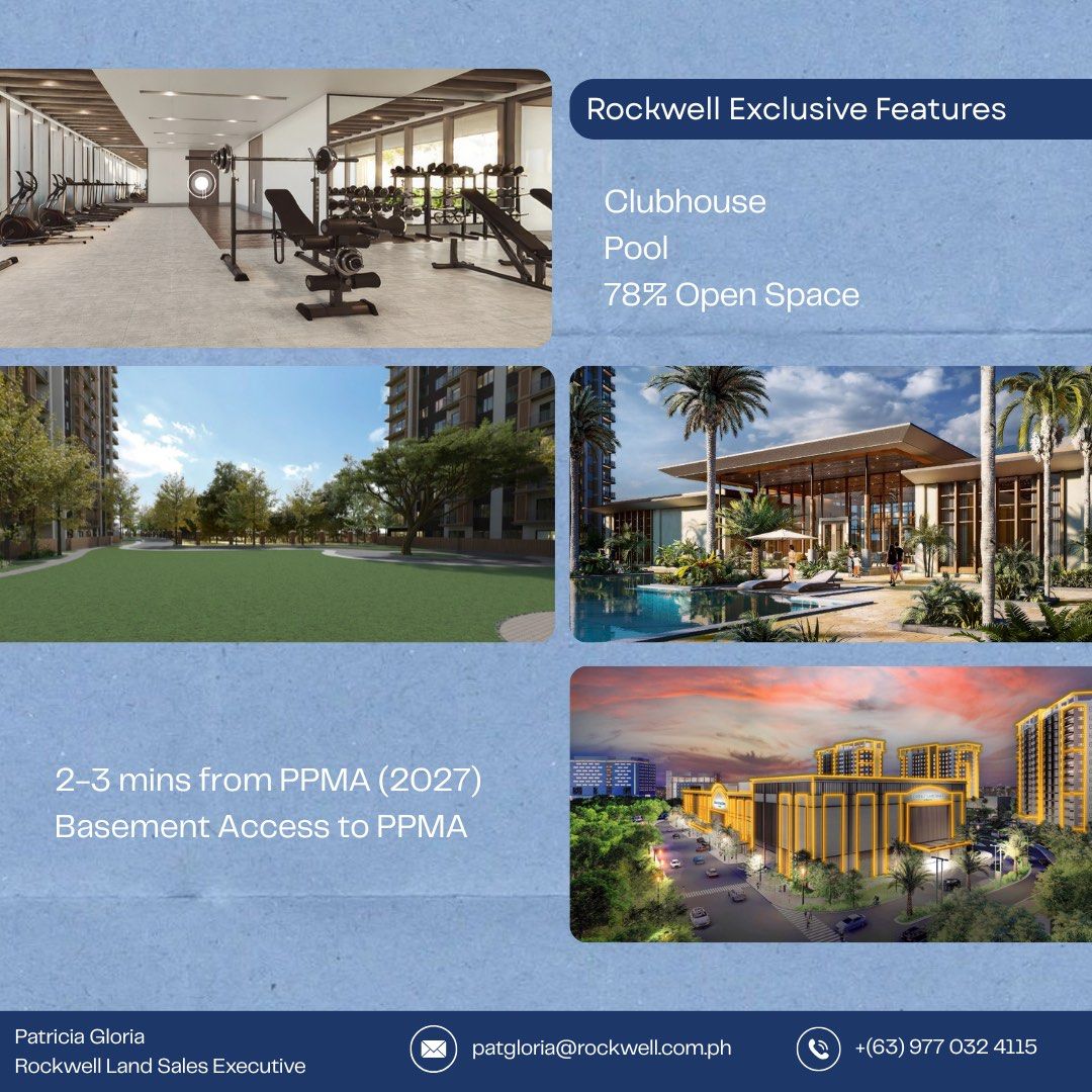 PRE-SELLING CONDO IN PAMPANGA (Category: Apartments & Condos) located in Quezon City. Submitted by ojrangeuice (Listing ID 1412562614, Image 3). Description: •1BR 45-56sqm • 2BR 79-96sqm • 3BR 126sqm 📆 Turnover by April 2030 ⏰ 48 months to pay ✈️ Nearby Clark International Airport 📍 Located in Angeles City Amenities: 🌳 78% open space 🏊 Pool 🏠 Basement Access to Power Plant Mall ⚡️100% Backup Power & Water DM/Text Patricia Gloria +63977032411