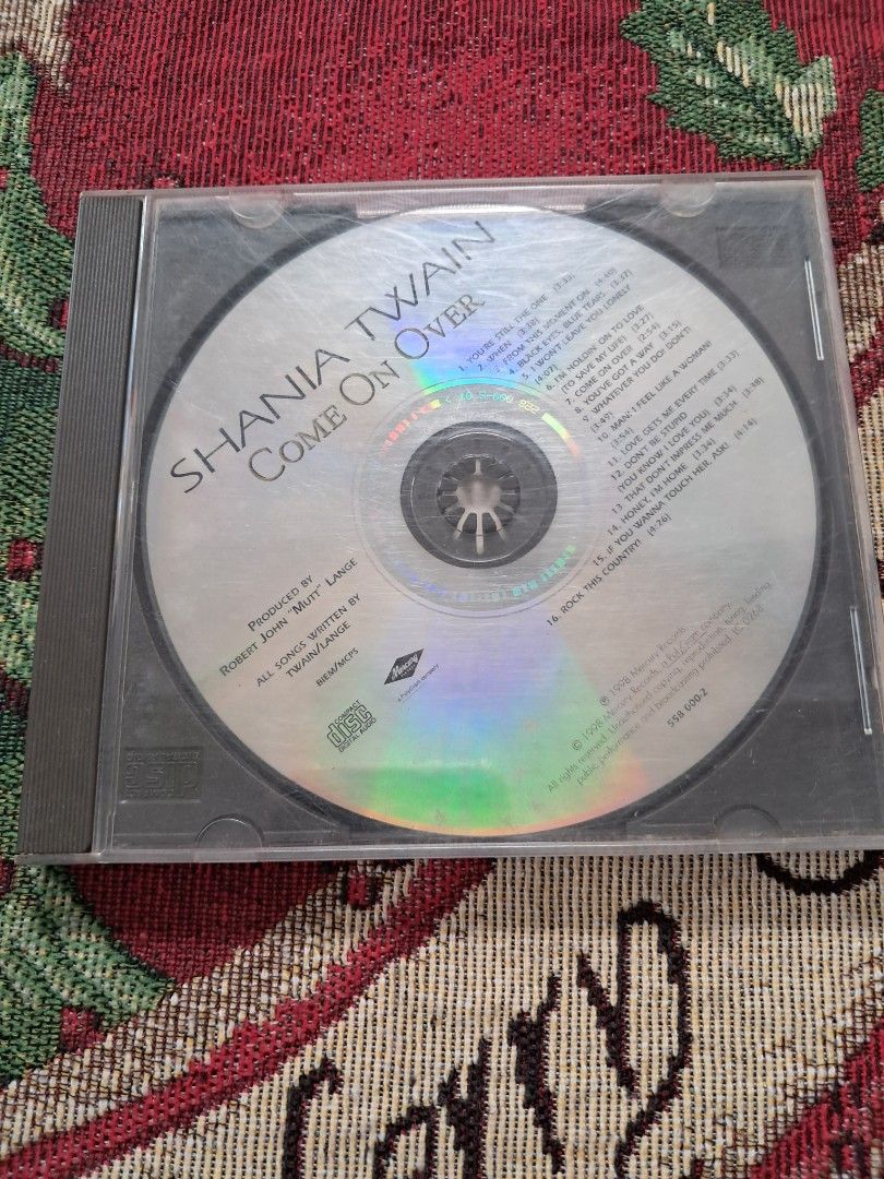 Shania Twain Come On Over CD (Category: CDs & DVDs) located in Quezon City. Submitted by kate_168 (Listing ID 1412588677, Image 1). Description: MOP: Gcash or Cash upon in-person pick-up Delivery: c/o buyer Location: Quezon City.