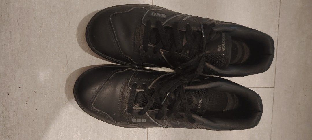 Size 11 New Balance 550 (Category: Sneakers) located in Pasay City. Submitted by dollph (Listing ID 1412618772, Image 3). Description: - New Balance 550 sneakers - All-black colorway - Features the iconic 'N' logo - Classic lace-up design.