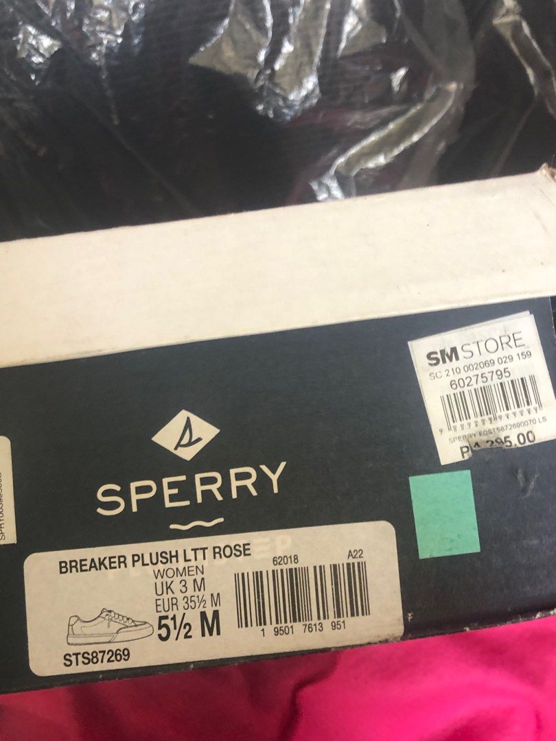 Sperry Breaker Plush LTT Rose Sneakers (Category: Sneakers) located in Cavite. Submitted by ccpnpn (Listing ID 1412534530, Image 3). Description: Size : EU 35 1/2, UK 3 Slightly used.
