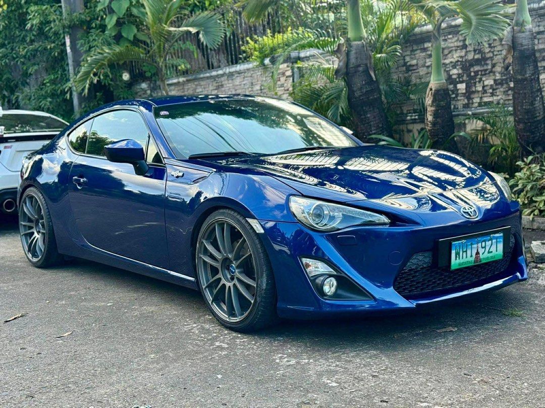 Toyota GT 86 Auto (Category: Used Cars) located in Manila. Submitted by quality_cars (Listing ID 1412545517, Image 2). Description: 🚘 2013 TOYOTA GT86 ✅ Automatic transmission ✅ Galaxy blue silica ✅ 30,xxx original mileage casa maintained with records ✅ Rays Gram Lights staggered original ✅ Complete set of tools, owner’s manual, booklet, legal documents ✅ Cash, trade in or financing ok. ✅ Online car loan application. 1 -5 days processing 100% su