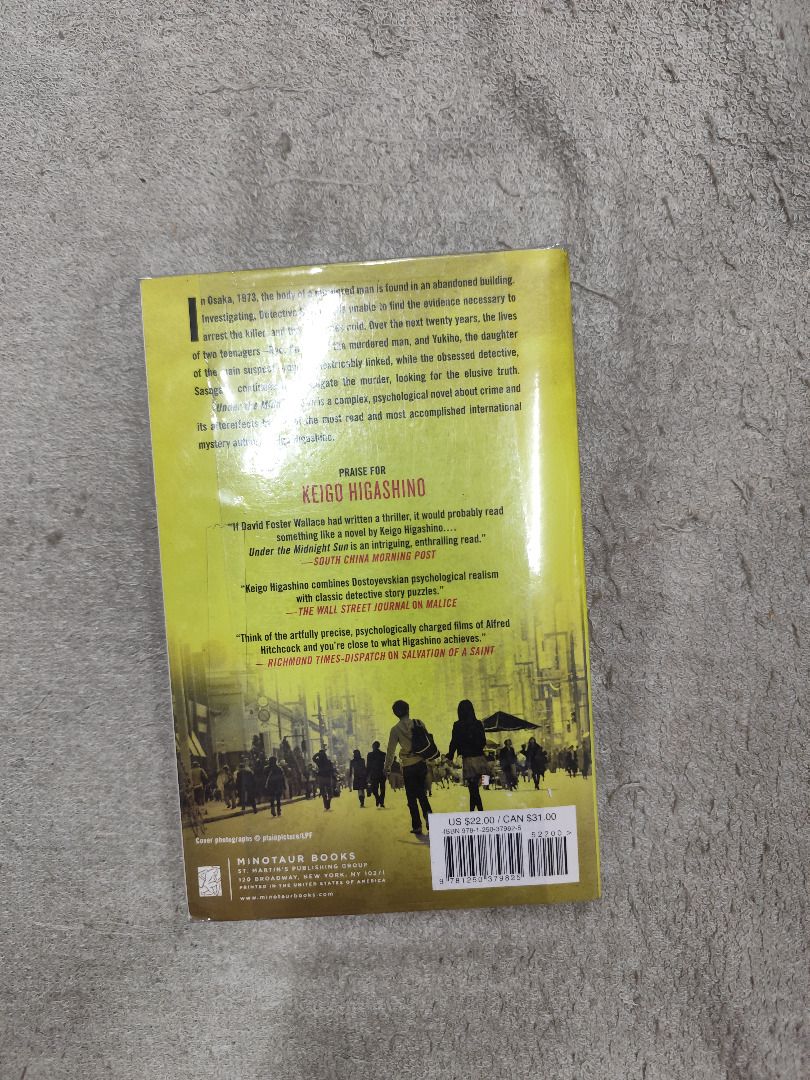 Under the Midnight Sun (Keigo Higashino) (Category: Storybooks) located in Quezon City. Submitted by carou14854 (Listing ID 1412622233, Image 3). Description: Personal collection. RFS: Destash/Declutter MOP: GCash MOD: LBC, LBC-COP ✅ Buyer shoulders SF Am usually offline. Expect reply within 24 hours. May sms/text for faster transaction. No calls please..
