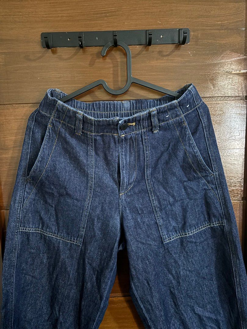 Uniqlo Denim Jeans - Size S (Category: Jeans) located in Caloocan City. Submitted by theresedolor (Listing ID 1412665388, Image 2). Description: - Uniqlo dark blue denim jeans - Size: S - Features: Button and zipper closure, elastic waistband - Material: 100% cotton - Waist: 60-66cm - Hips: 85-91cm - Made in Vietnam.