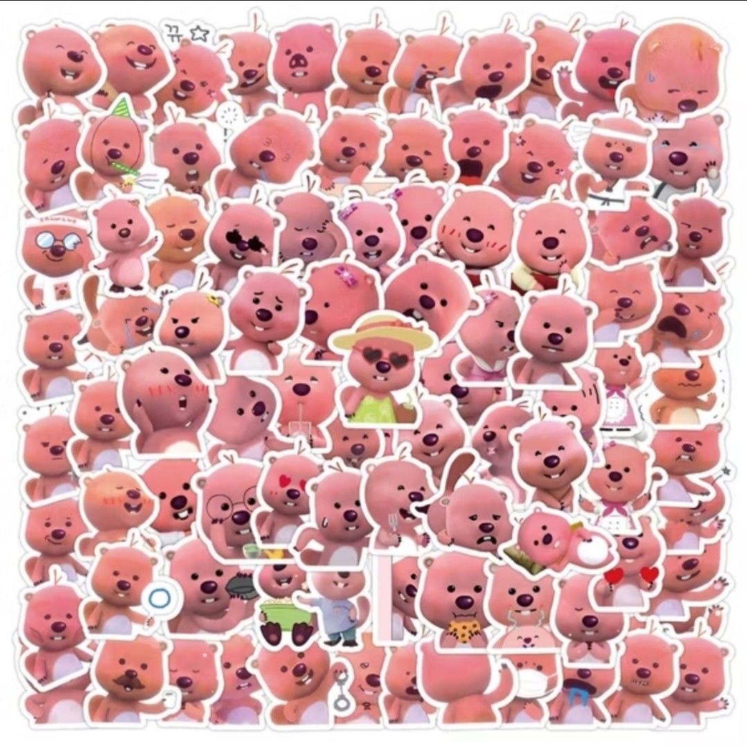 ($3 FOR MIX) 100 cute loopy stickers, Hobbies & Toys, Stationery ...